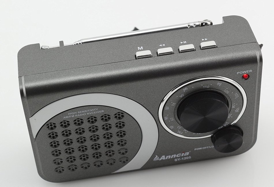 Anncia New Portable FM/AM radio Speaker with Micro TF card and USB flash driver MP3 player. (1205 Grey) N4