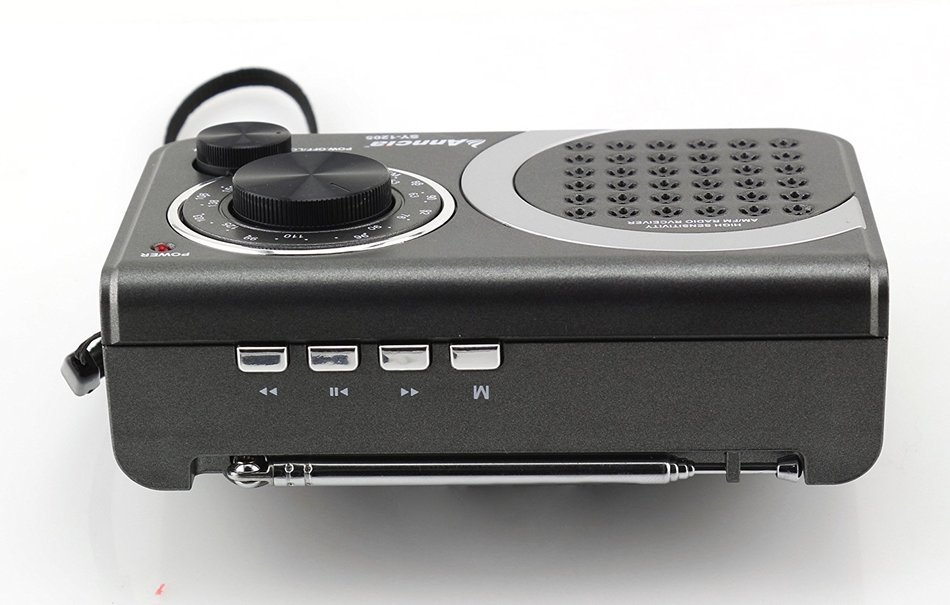Anncia New Portable FM/AM radio Speaker with Micro TF card and USB flash driver MP3 player. (1205 Grey) N5