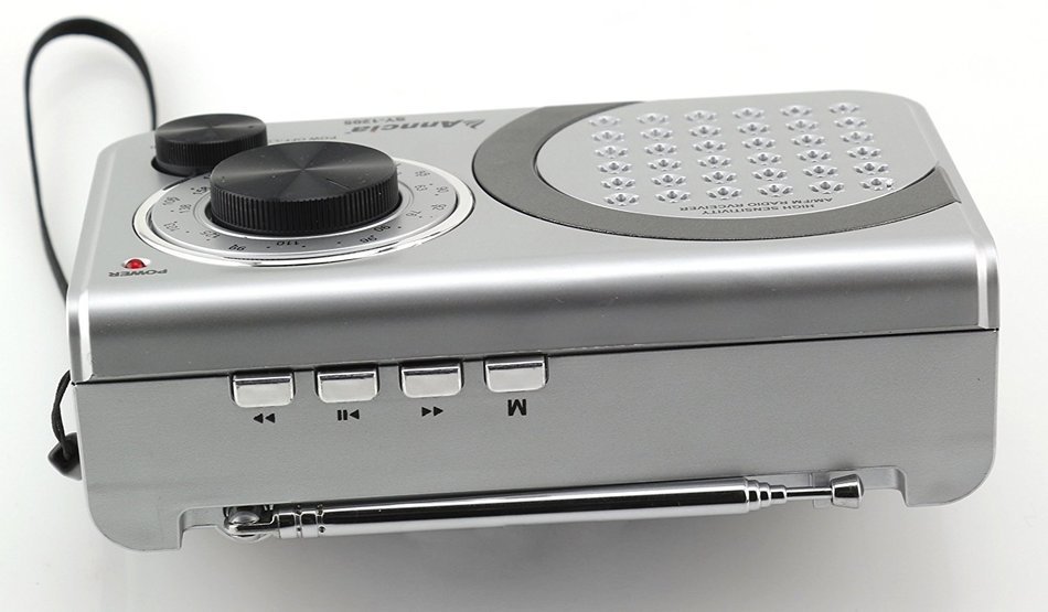 Anncia New Portable FM/AM radio Speaker with Micro TF card and USB flash driver MP3 player. (1205 Grey) N10