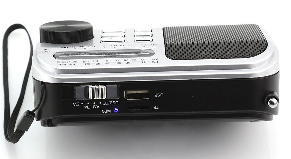 Anncia New Portable FM/AM radio Speaker with Micro TF card and USB flash driver MP3 player. (1205 Grey) N15
