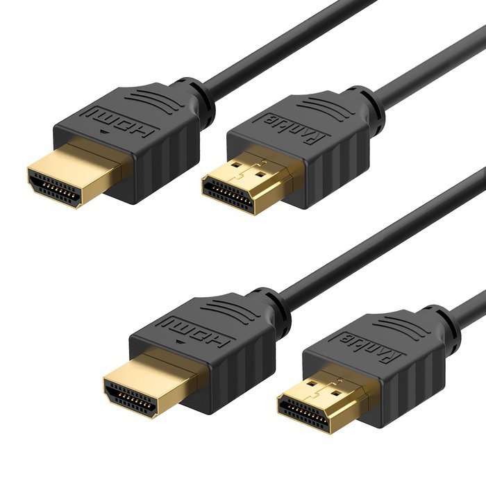 HDMI Cable, Rankie 2-Pack 6FT High-Speed HDMI HDTV Cable - Supports Ethernet, 3D, 4K and Audio Return (Black)...