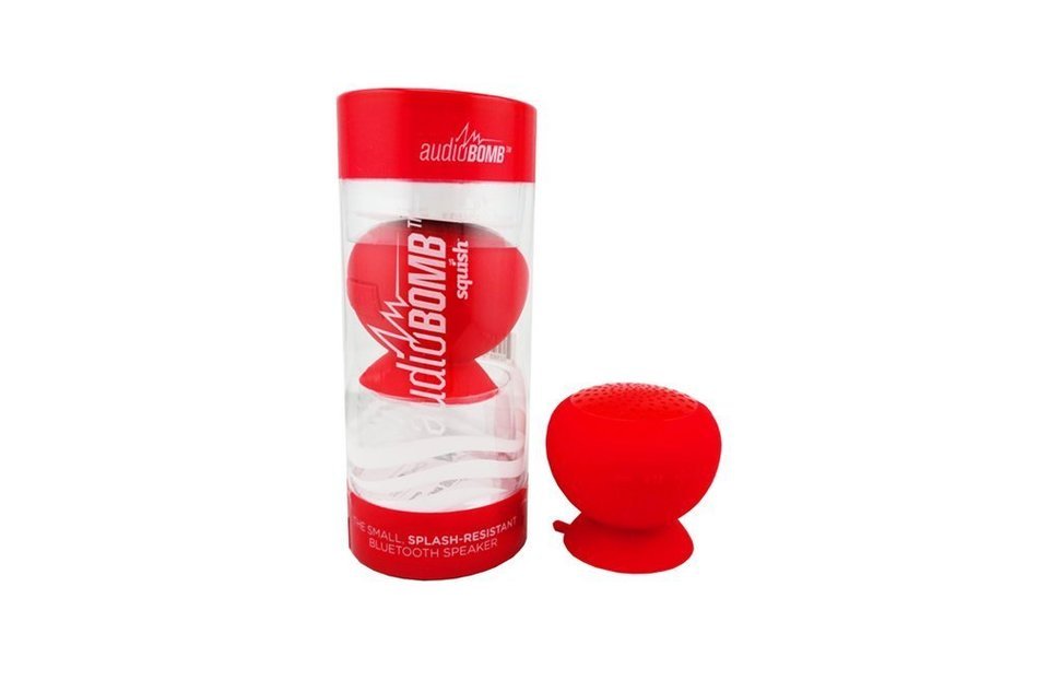 AudioBomb 79767 Squish Water-Resistant Bluetooth Shower Speaker Rechargeable & Portable The Perfect Gift, Blue N10