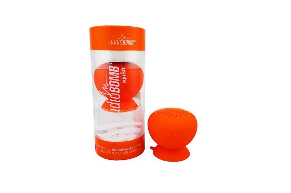 AudioBomb 79767 Squish Water-Resistant Bluetooth Shower Speaker Rechargeable & Portable The Perfect Gift, Blue N16