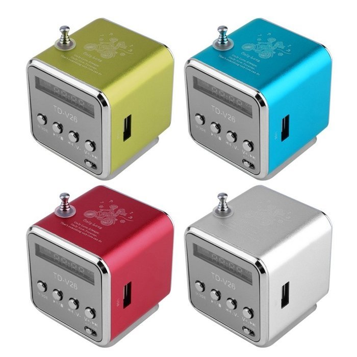 Portable Micro USB Mini Stereo Super Bass Speaker Music MP3/4 FM Radio