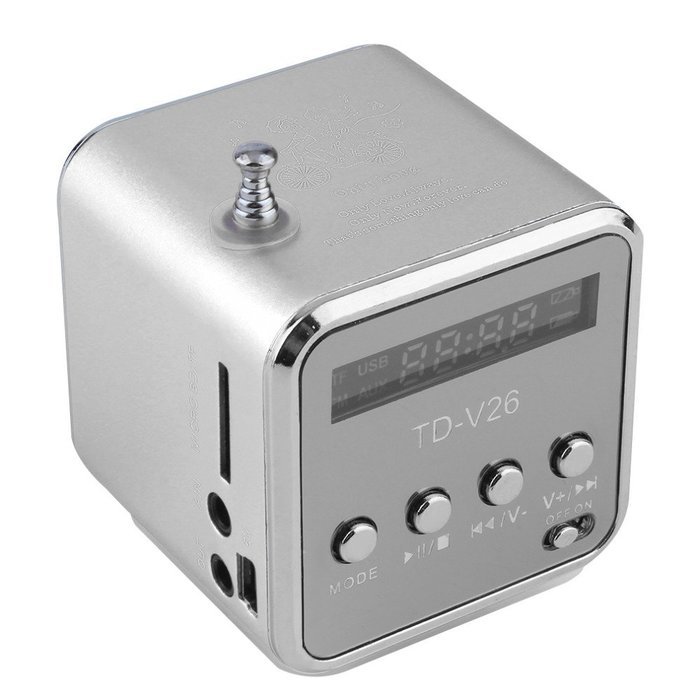 Portable Micro USB Mini Stereo Super Bass Speaker Music MP3/4 FM Radio N6
