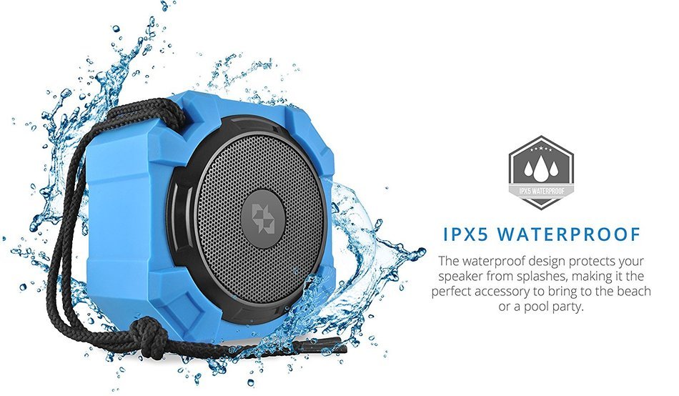 Ematic RuggedLife Water Resistant Durable Bluetooth Wireless Speaker & Speakerphone for iPhone, iPad, iPod, Android... N2