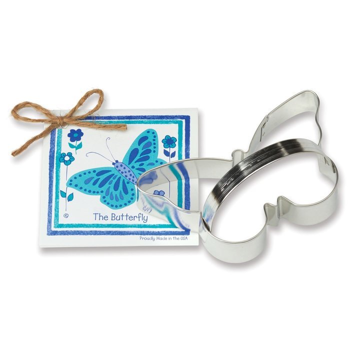 Butterfly Cookie and Fondant Cutter - Ann Clark - 5.3 Inches - US Tin Plated Steel