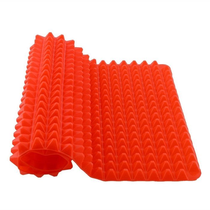 Fhome Red Silicone Non-stick Healthy Cooking Baking Mat Oven Baking Tray Kitchen Tool N3