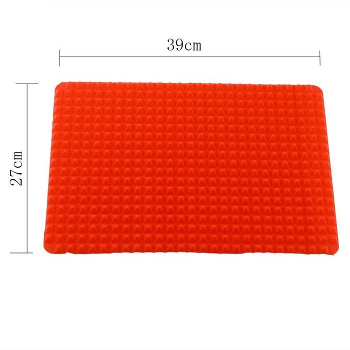 Fhome Red Silicone Non-stick Healthy Cooking Baking Mat Oven Baking Tray Kitchen Tool N5
