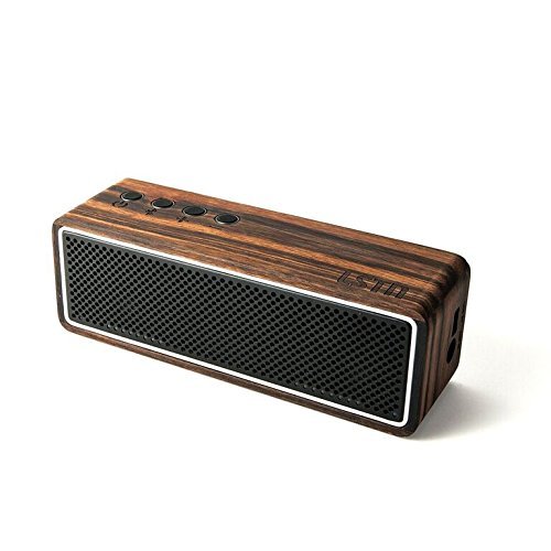 LSTN Apollo Ebony Wood Dual-Driver Portable Bluetooth Speaker with Built-in Microphone