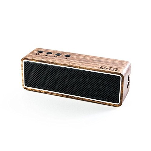 LSTN Apollo Ebony Wood Dual-Driver Portable Bluetooth Speaker with Built-in Microphone N4