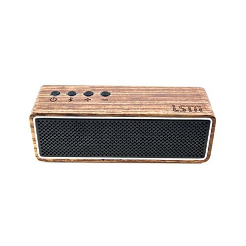 LSTN Apollo Ebony Wood Dual-Driver Portable Bluetooth Speaker with Built-in Microphone N5