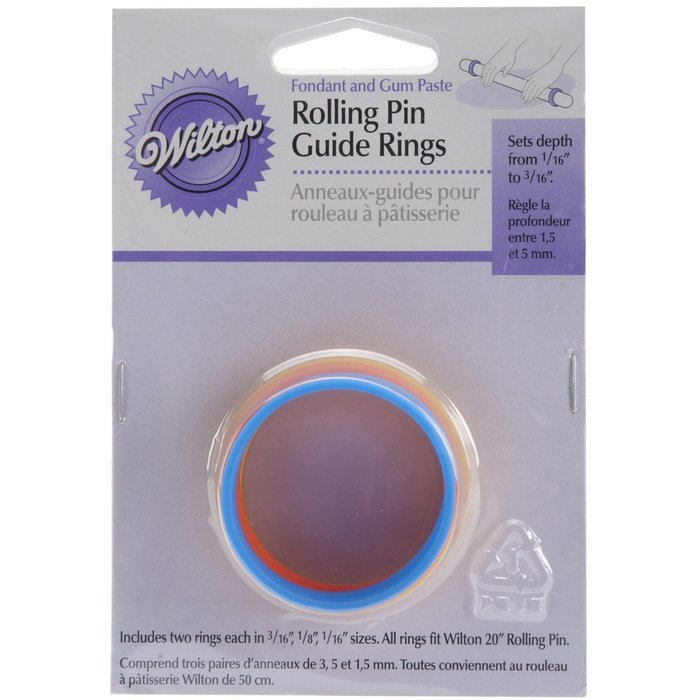 Wilton Fondant 20-Inch Rolling Pin Guide Rings