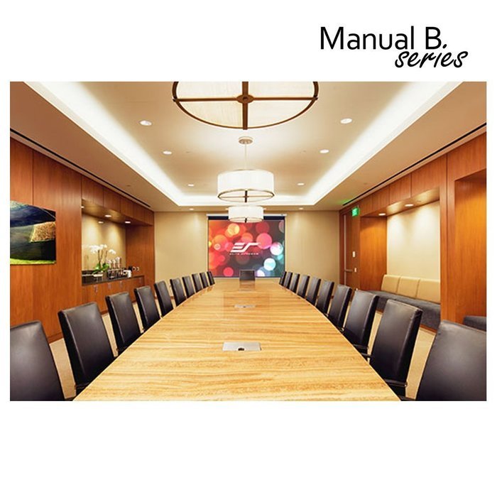 Elite Screens Manual B Series, 100-inch Diagonal 16:9, Pull Down Projection Manual Projector Screen with Auto... N3