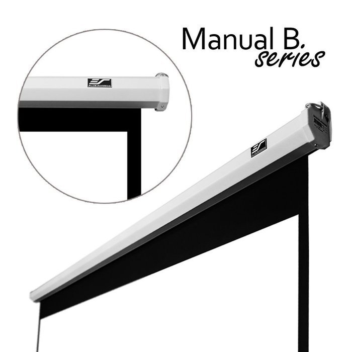 Elite Screens Manual B Series, 100-inch Diagonal 16:9, Pull Down Projection Manual Projector Screen with Auto... N4