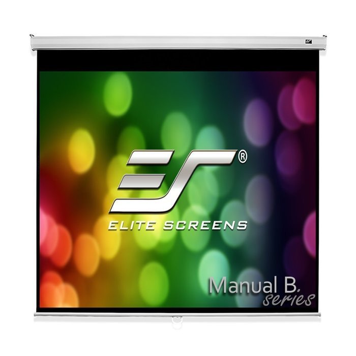 Elite Screens Manual B Series, 100-inch Diagonal 16:9, Pull Down Projection Manual Projector Screen with Auto... N10