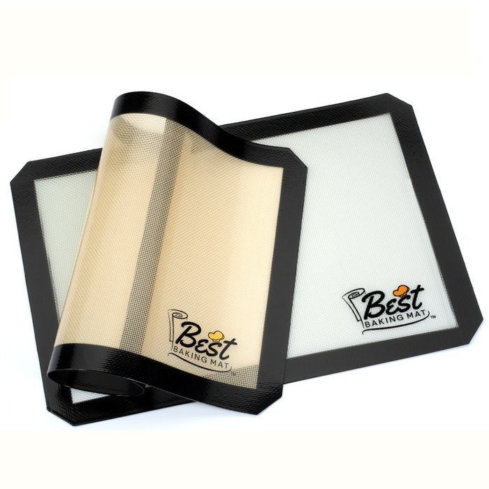 Silicone Baking Mat Set of 2 Non-Stick Reusable Cookie Baking Sheets 16.5" by 11.5"