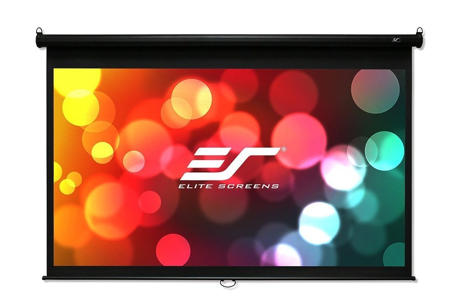 Elite Screens Manual B Series, 100-inch Diagonal 16:9, Pull Down Projection Manual Projector Screen with Auto... N22