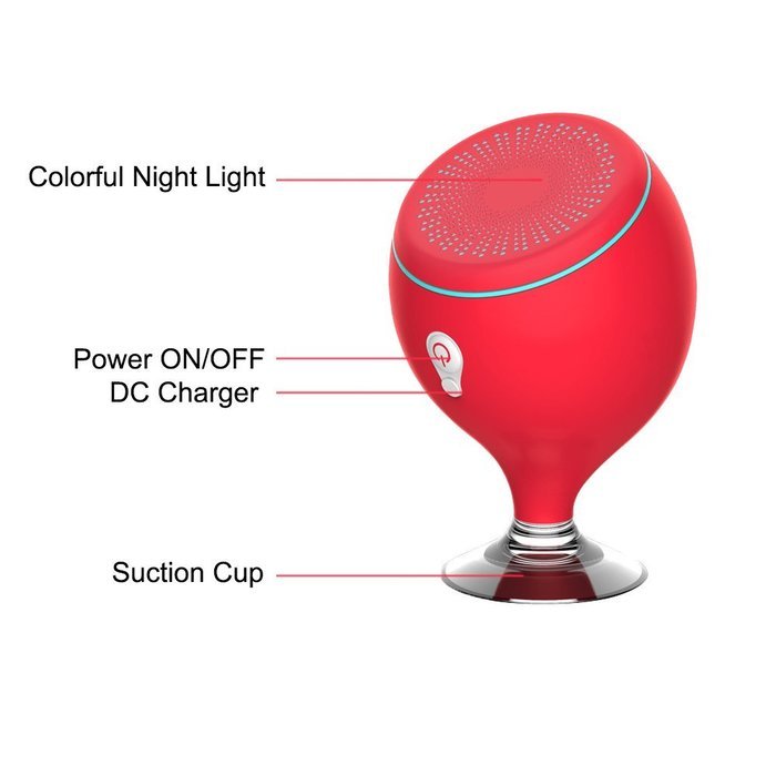 AndThere Mini Stereo Waterproof Bluetooth Speaker Portable Floating Phone Holder with Colorful Light for iPhone...