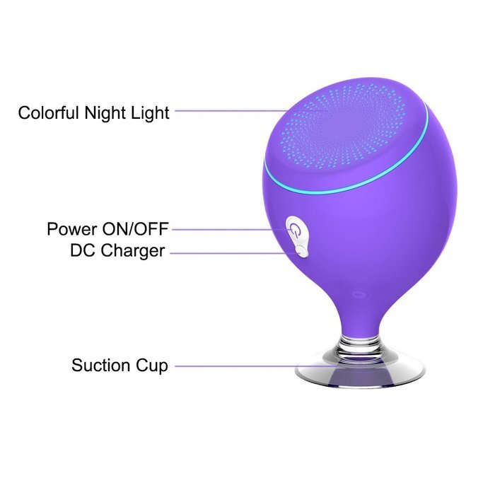 AndThere Mini Stereo Waterproof Bluetooth Speaker Portable Floating Phone Holder with Colorful Light for iPhone... N5