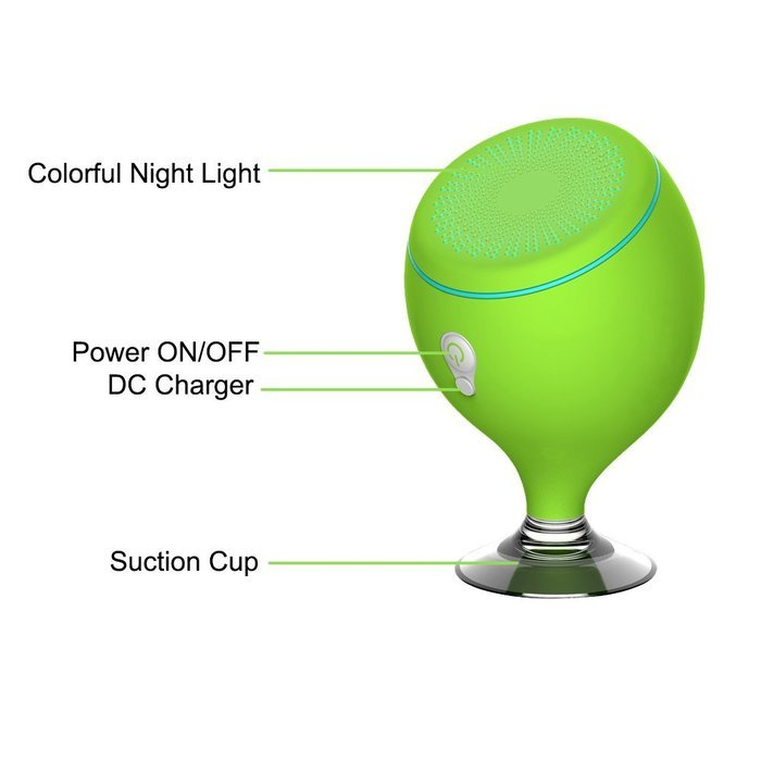 AndThere Mini Stereo Waterproof Bluetooth Speaker Portable Floating Phone Holder with Colorful Light for iPhone... N6