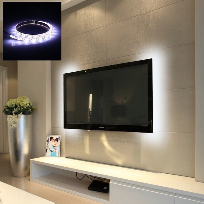 Vansky Bias Lighting for HDTV USB LED Strip Normal Bright White Backlight Kit for Flat Screen TV LCD, Desktop... N5