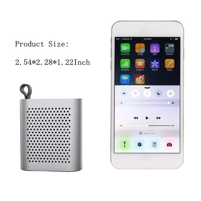 YIDA BS01 Mini Bluetooth Wireless Speaker 3D Surround Metal Handsfree Speakerphone 500mAh Battery Compatible with... N3