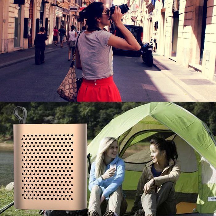 YIDA BS01 Mini Bluetooth Wireless Speaker 3D Surround Metal Handsfree Speakerphone 500mAh Battery Compatible with... N5