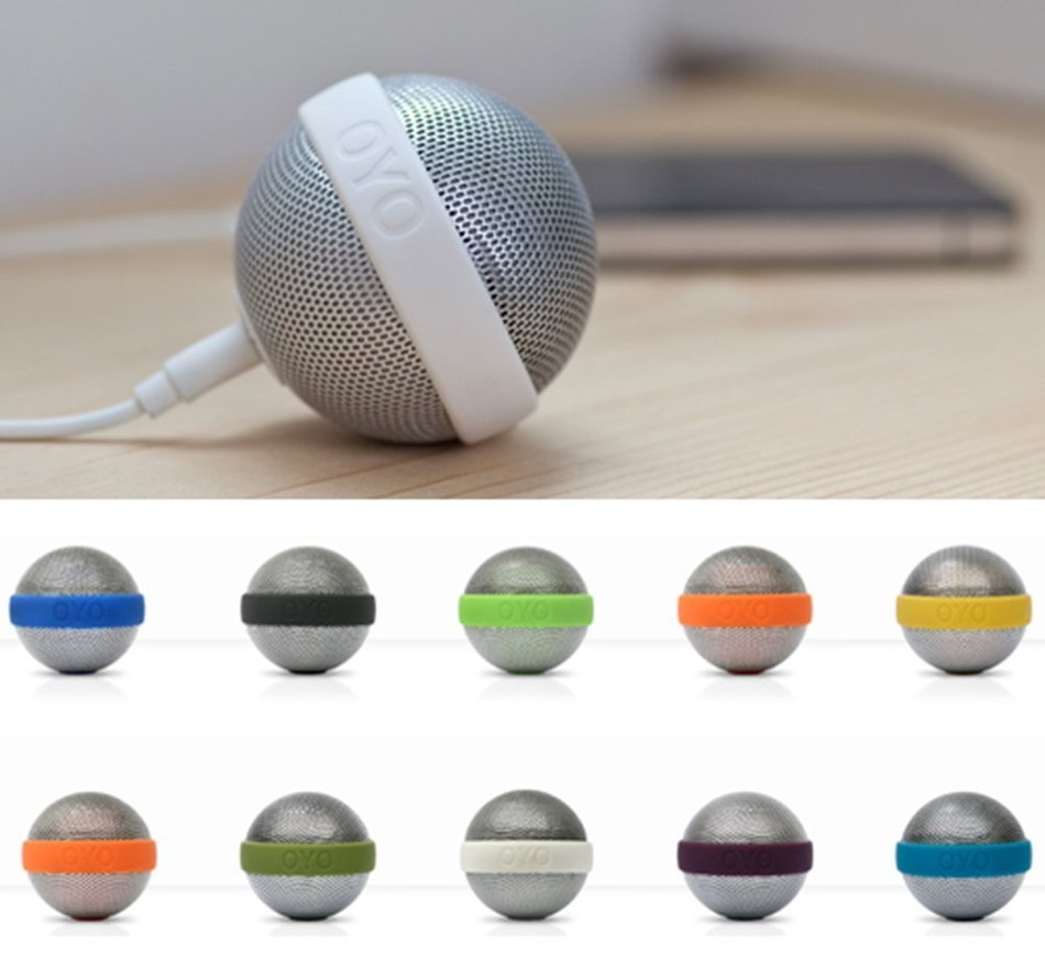 OYO Swiss Design Spherical Ballo Portable Rechargeable Speaker, Smartphones, Iphones, Neon Pink Color N4