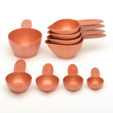 9pc Satin Copper Measuring Cup Sets are the worlds largest assortment of sizes & worlds most accurate