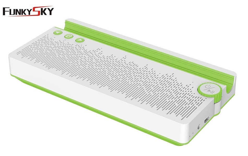 Funkysky Ultra-Portable Bluetooth Speaker with External 2200 mAh Emergency Power Bank and Phone Stand - Blue N9