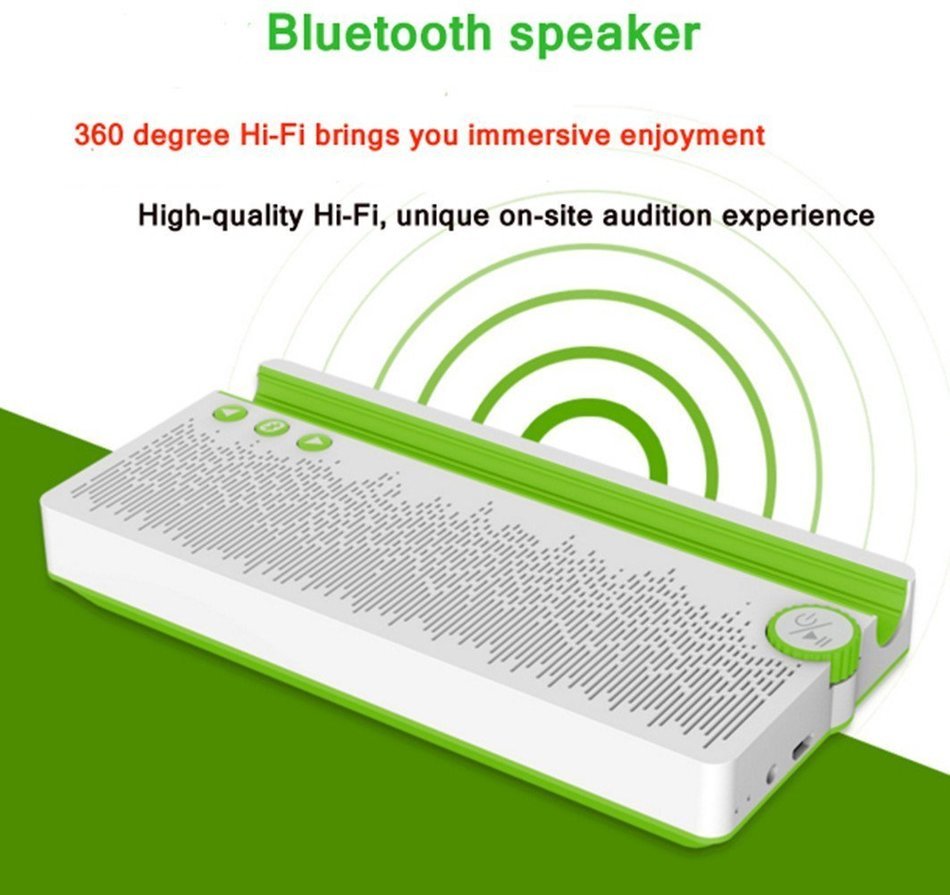 Funkysky Ultra-Portable Bluetooth Speaker with External 2200 mAh Emergency Power Bank and Phone Stand - Blue N11