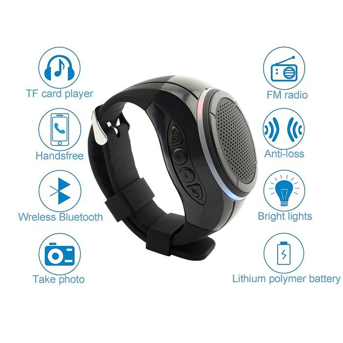 Svpro Wireless Bluetooth Speaker Watch,Intelligent Bracelet with Music Player,Hands-free call,Self-timer,Supporting... N16