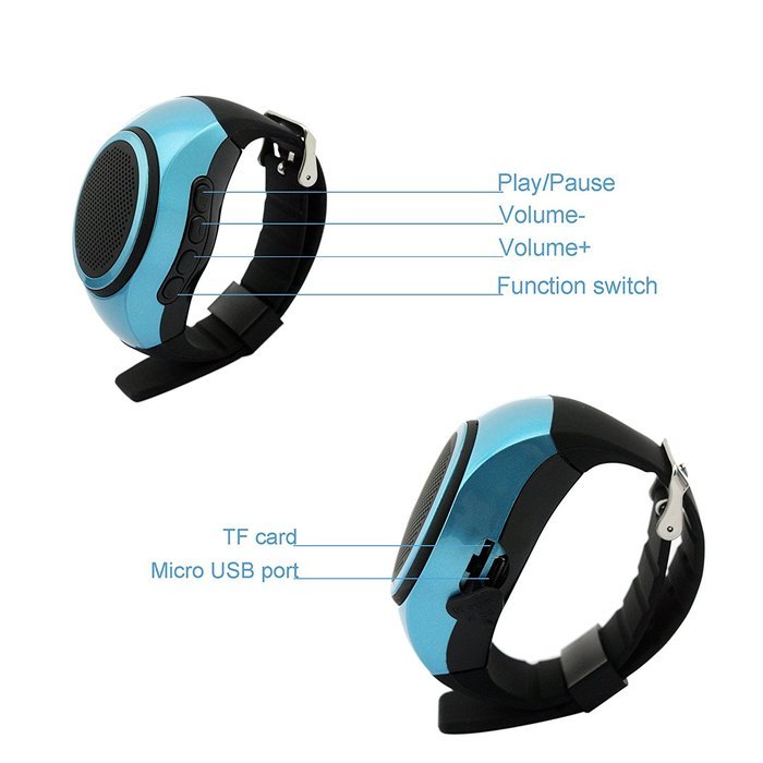 Svpro Wireless Bluetooth Speaker Watch,Intelligent Bracelet with Music Player,Hands-free call,Self-timer,Supporting... N38