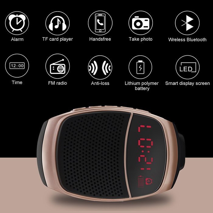 Svpro Wireless Bluetooth Speaker Watch,Intelligent Bracelet with Music Player,Hands-free call,Self-timer,Supporting... N80
