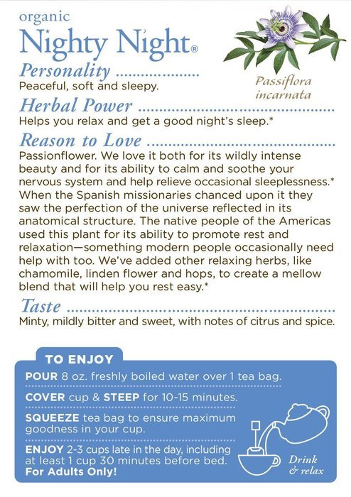Traditional Medicinals Organic Nighty Night Tea, 16 Tea Bags N3