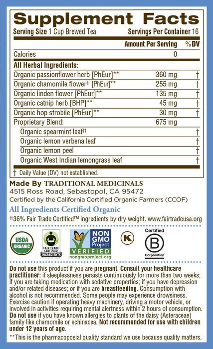 Traditional Medicinals Organic Nighty Night Tea, 16 Tea Bags N5