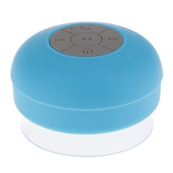 Blue Waterproof Handfree Wireless Bluetooth Suction Mini Speaker Sound Box Shower Car Audio Player