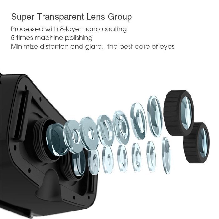 Anpow 3D VR Glasses,VR Headset,Virtual Reality Headset with Ajustable Lens for iPhone 5 5s 6 plus Android Samsung... N4