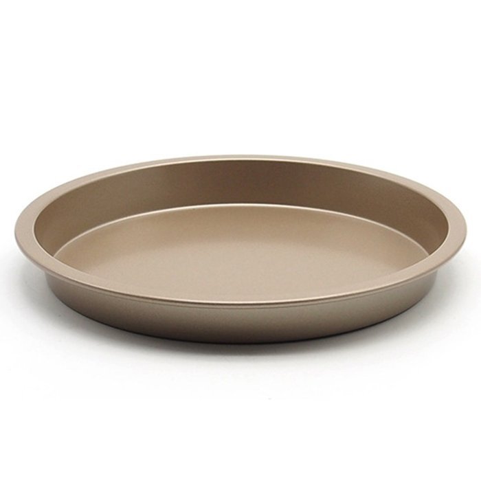 Bakeware, Yamix NonStick Baking Pan Cookie Sheet Plate Pizza Pan Tray Bakeware Round Carbon Steel 6" - Gold