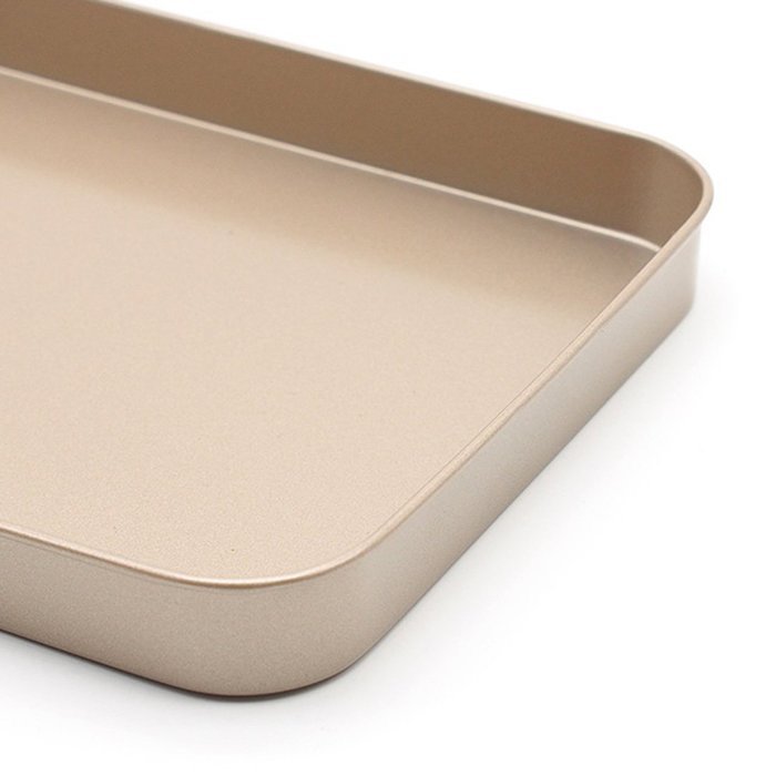 Bakeware, Yamix NonStick Baking Pan Cookie Sheet Plate Pizza Pan Tray Bakeware Round Carbon Steel 6" - Gold N11