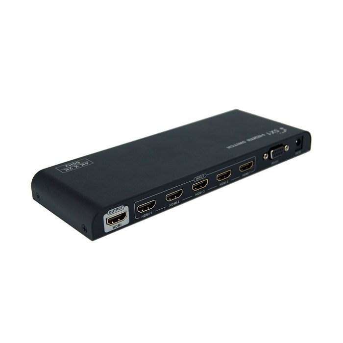 E-SDS UHD 4K@60Hz HDMI Switch ,5x1 HDMI Switch with IR Wireless Remote, Auto EDID, HDMI 2.0, HDCP 2.2, and RS232 N4