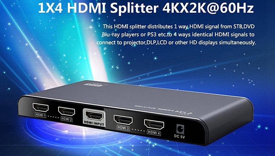E-SDS UHD 4K@60Hz HDMI Switch ,5x1 HDMI Switch with IR Wireless Remote, Auto EDID, HDMI 2.0, HDCP 2.2, and RS232 N27