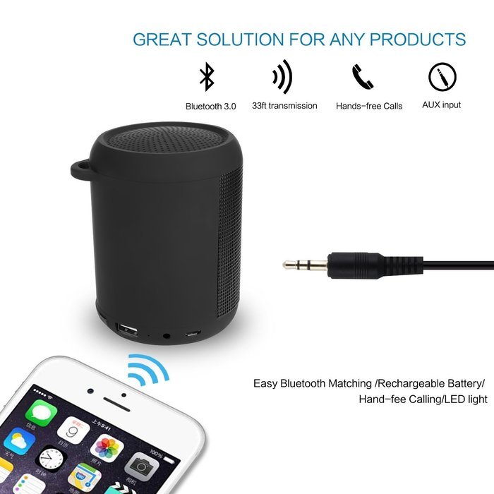 Bluetooth Speakers, YEONPHOM Super Bass Wireless Portable Outdoor Stereo Speaker with LED Colorful Light Build-in... N5