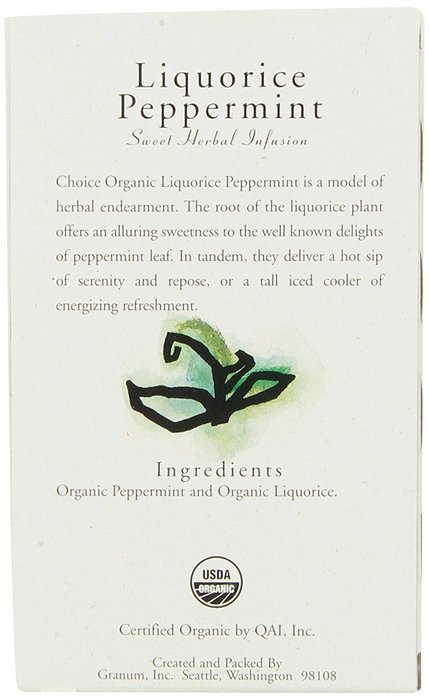 Choice Organic Mango Ceylon Tea with Vanilla, 20 Count Box N7