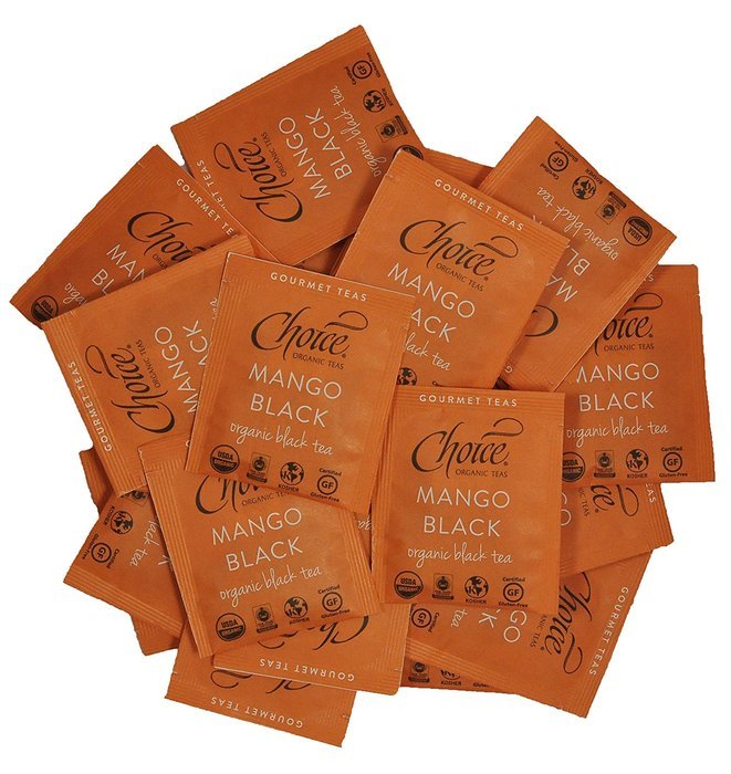 Choice Organic Mango Ceylon Tea with Vanilla, 20 Count Box N11