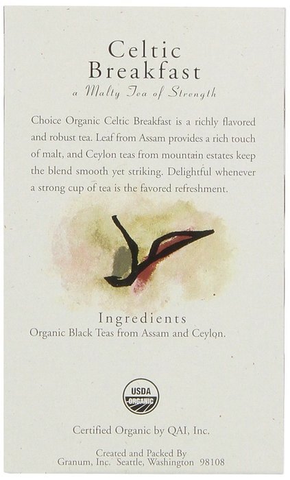 Choice Organic Mango Ceylon Tea with Vanilla, 20 Count Box N15