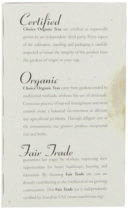 Choice Organic Mango Ceylon Tea with Vanilla, 20 Count Box N17