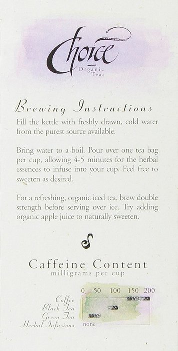 Choice Organic Mango Ceylon Tea with Vanilla, 20 Count Box N32