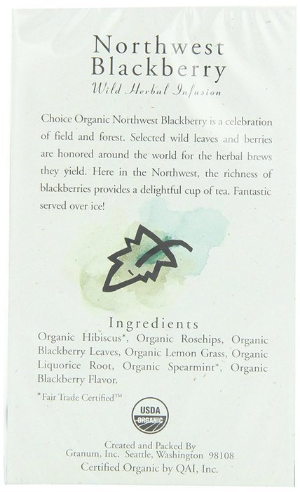 Choice Organic Mango Ceylon Tea with Vanilla, 20 Count Box N35